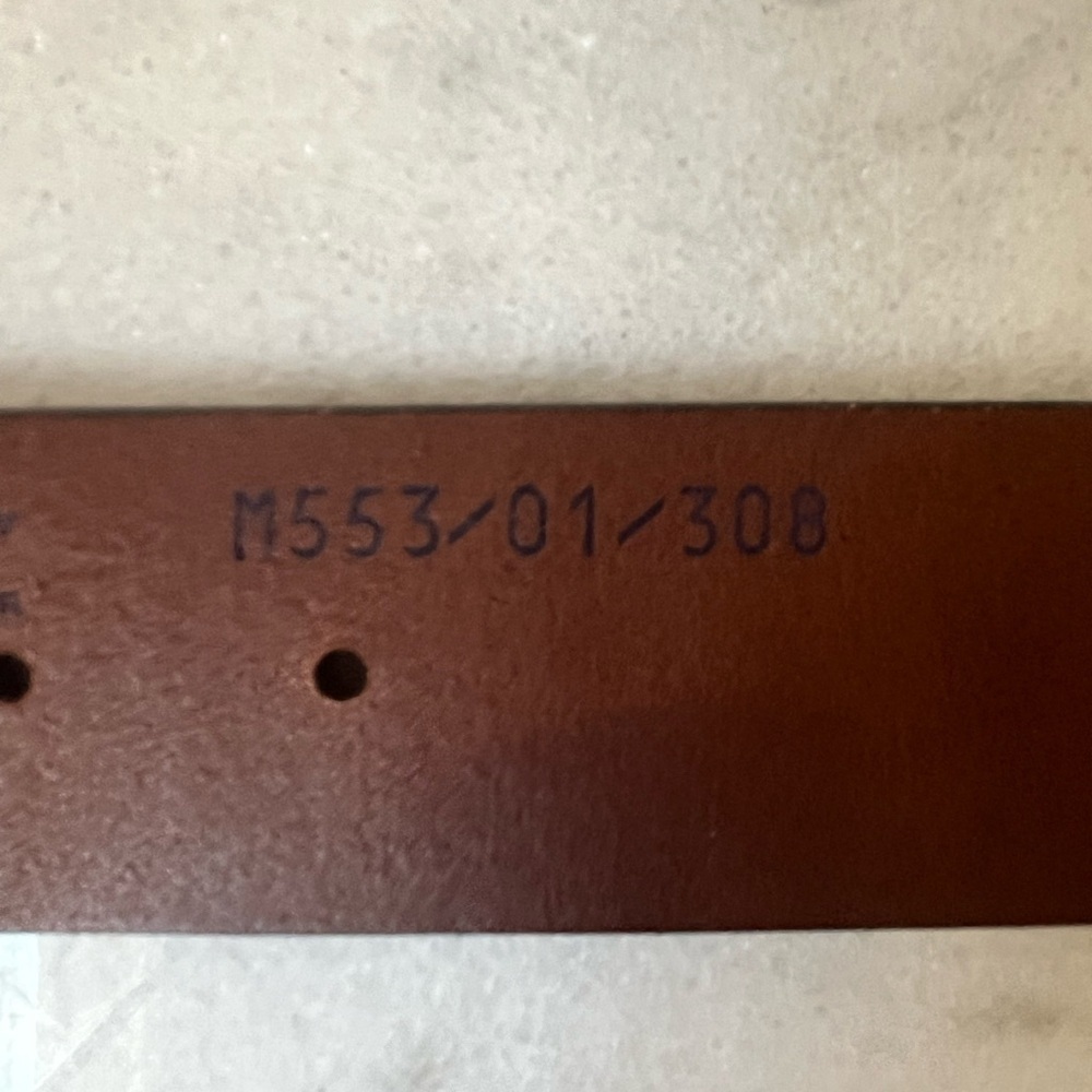 Frank Daniel Buckle Casual 1 1/2" wide Genuine Leather Belt . Italy .39.5” Long - Picture 10 of 16